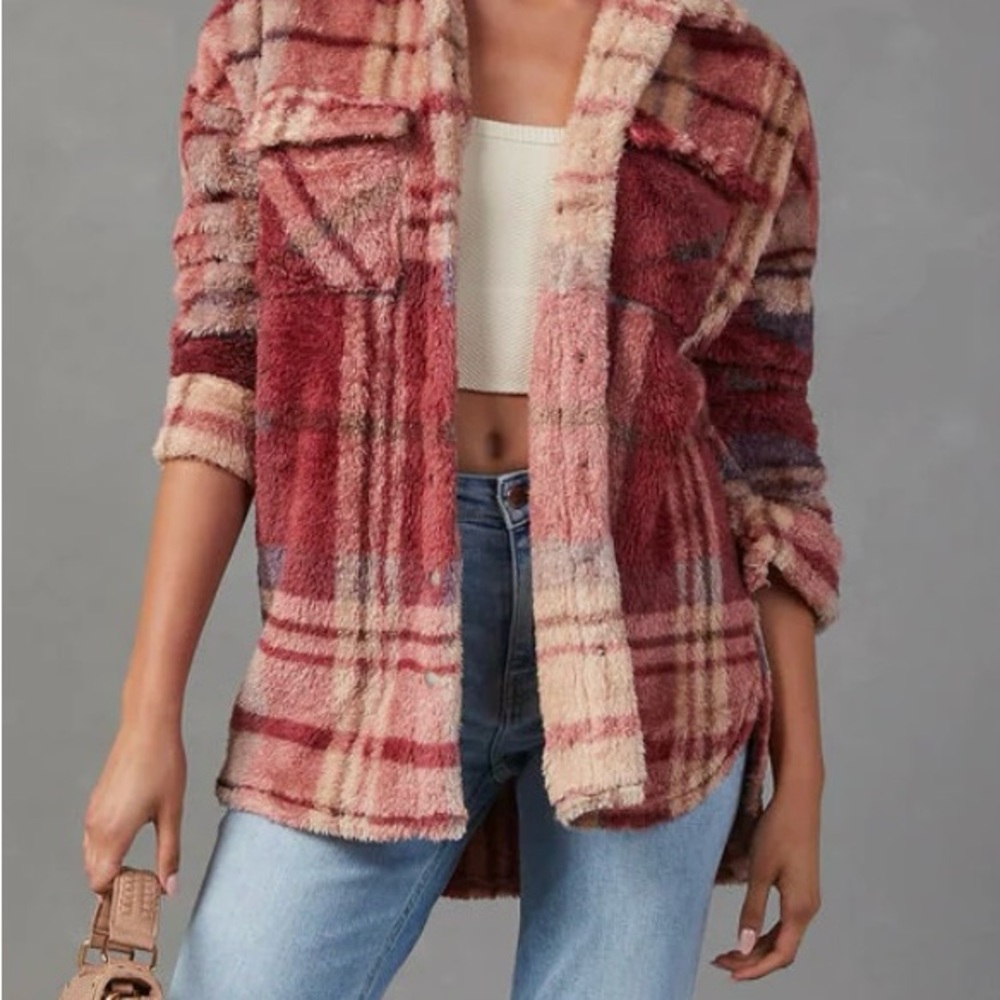 NWOT SkyLar Rose Shacket